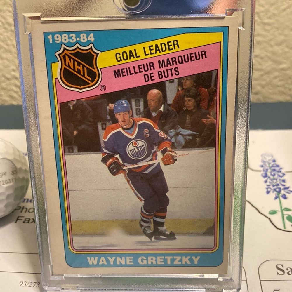 1983-84 NHL Wayne Gretzky Goal Leader Card